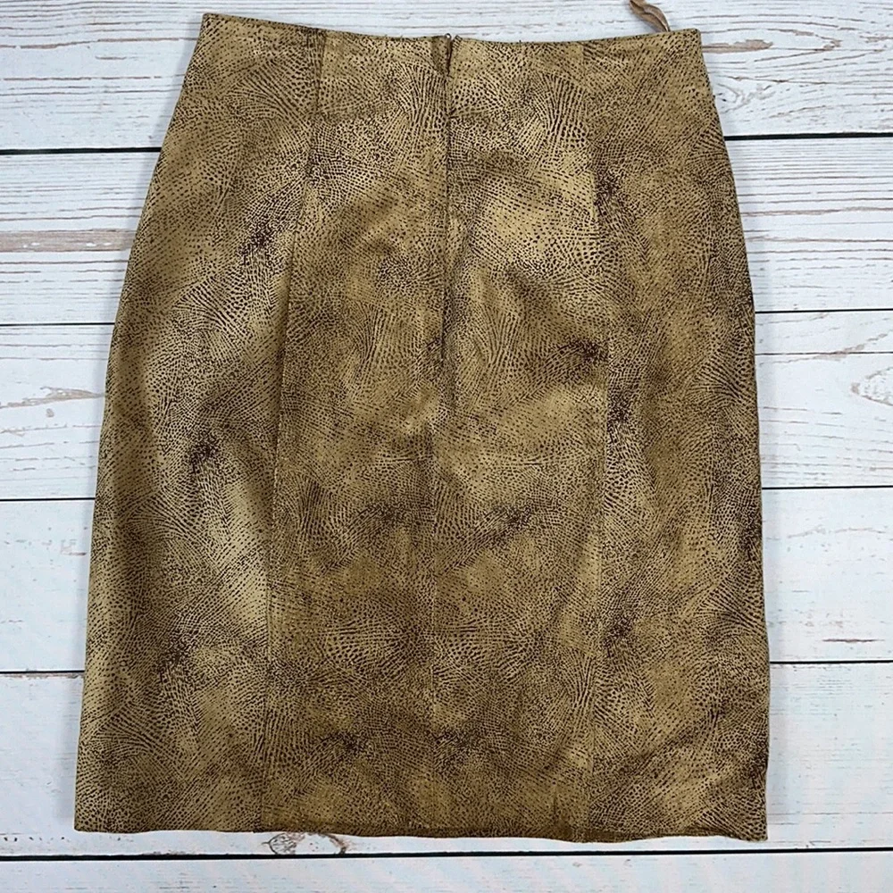 Jacqueline Ferrar Vintage Leather Skirt, Sz 6 - Picture 3 of 5